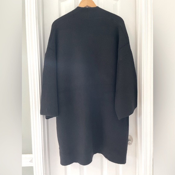 Vertigo Paris Black Open Front Sweater Jacket with Faux Fur Pockets, NWT, M - Picture 2 of 8